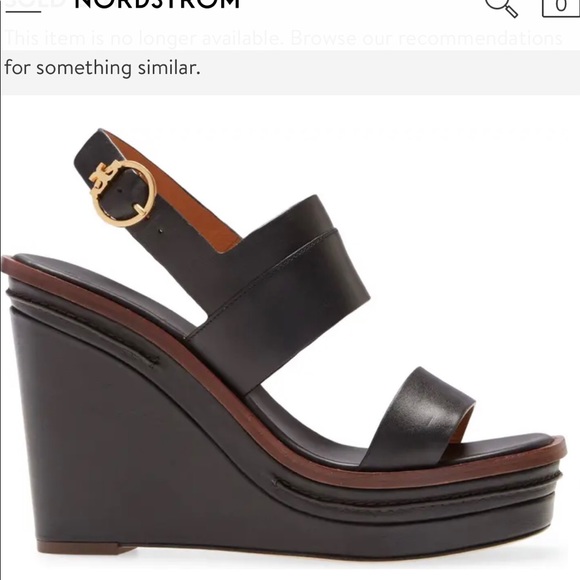 Tory Burch Selby Leather Wedge - Sz 6.5 - NEW 🖤 - Picture 9 of 11